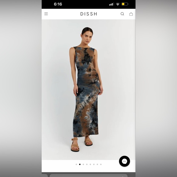 DISSH Dresses & Skirts - Dissh MILLEN BLUE TIE DYE MIDI DRESS. Size Xl